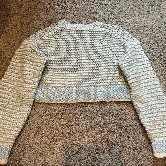 LoveShackFancy “Koa” Cropped Cotton Sweater – Ocean Pearl (XS) - Picture 8 of 8